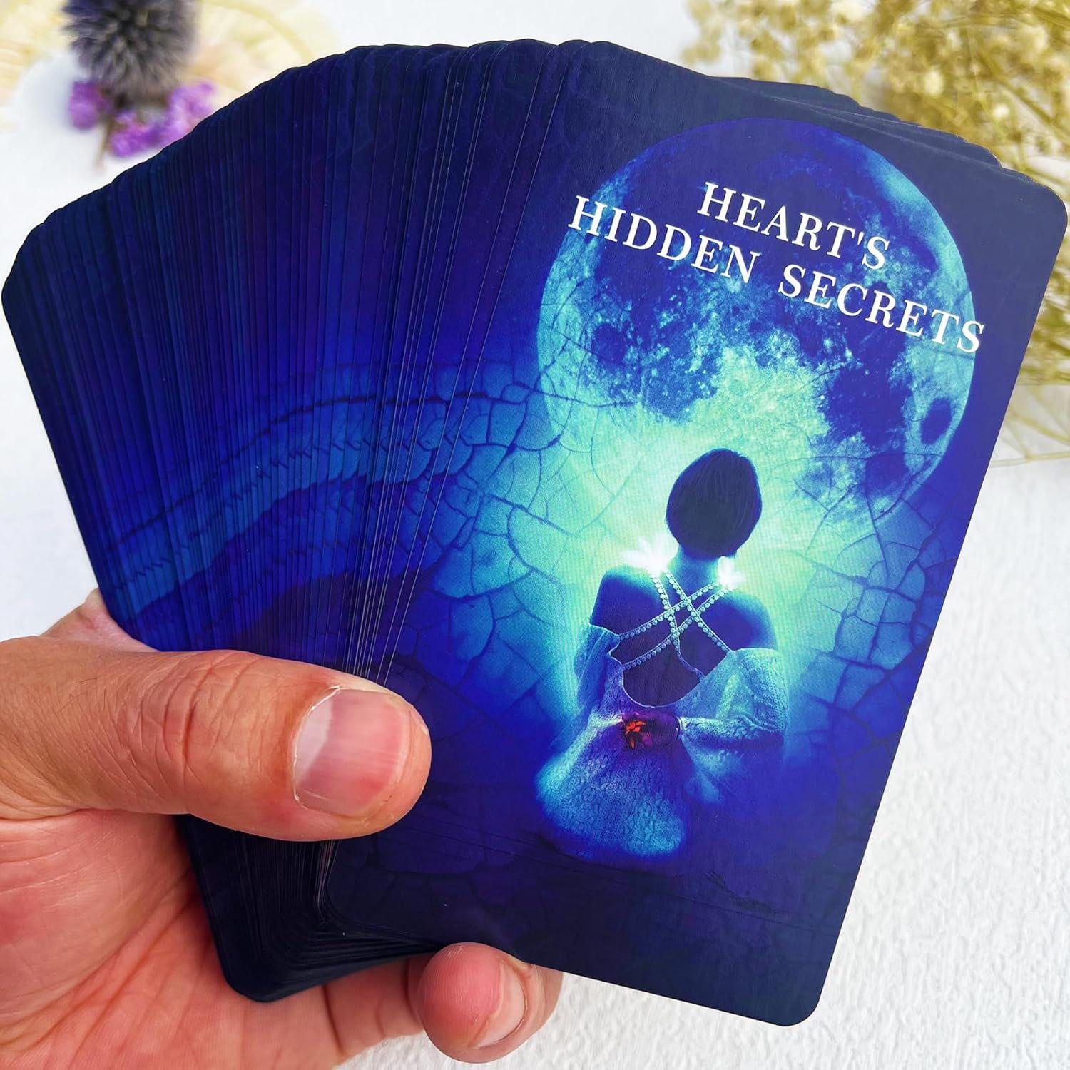Soulme Twin Flame Love Oracle Cards, Hearts Hidden Secrets Oracle Deck, 78 Tarot Cards For Beginner, Help Uncover What Is Truly In Their Heart Space,