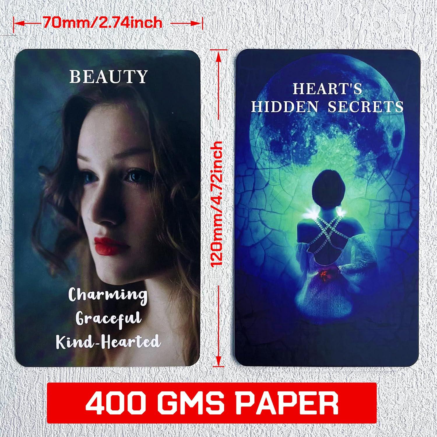 Soulme Twin Flame Love Oracle Cards, Hearts Hidden Secrets Oracle Deck, 78 Tarot Cards For Beginner, Help Uncover What Is Truly In Their Heart Space,
