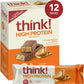 Think Protein Bars, High-Protein Creamy Peanut Butter Nutrition Bars, Gluten-Free, Kosher Friendly, 12 Bars (21 oz Each)