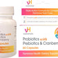 VH Essentials Probiotics with Prebiotics & Cranberry, Feminine Health Supplement, 60 Capsules