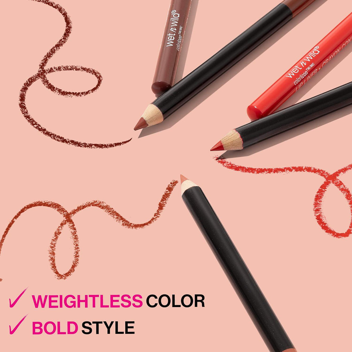 Wet N Wild Lip Liner Pencil Color Icon Lip Color Makeup, Dark Brown Chestnut,