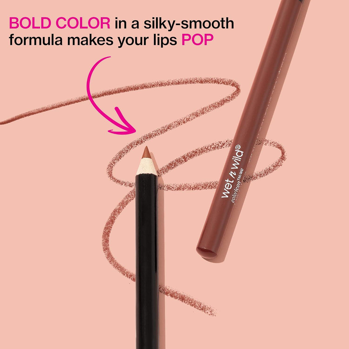 Wet N Wild Lip Liner Pencil Color Icon Lip Color Makeup, Dark Brown Chestnut,