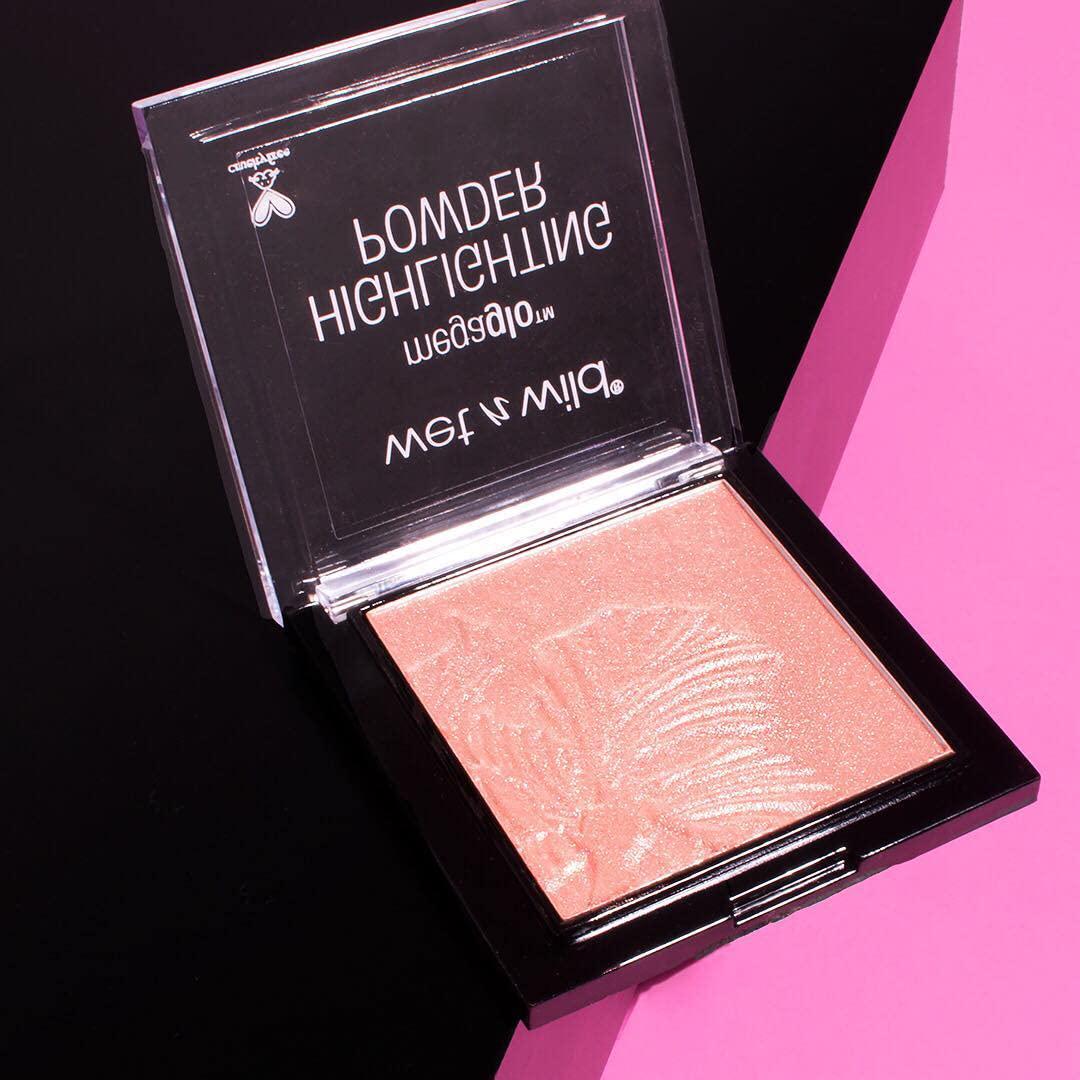 Wet N Wild MegaGlo Highlighting Powder, Highlighter Makeup, Shimmer Glow, Pink Rose Gold Bloom Time,