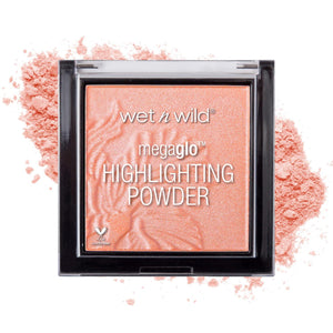 Wet N Wild MegaGlo Highlighting Powder, Highlighter Makeup, Shimmer Glow, Pink Rose Gold Bloom Time,
