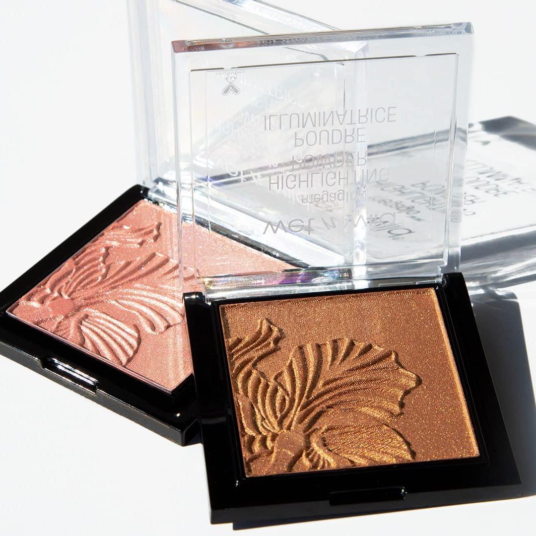 Wet N Wild MegaGlo Highlighting Powder, Highlighter Makeup, Shimmer Glow, Pink Rose Gold Bloom Time,